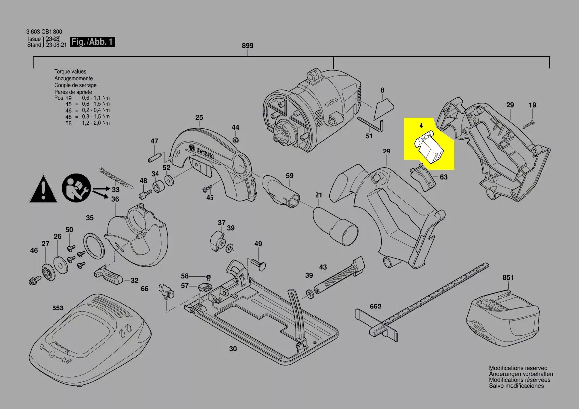 Interrupteur marche arrêt réf. 2 607 202 160 Bosch